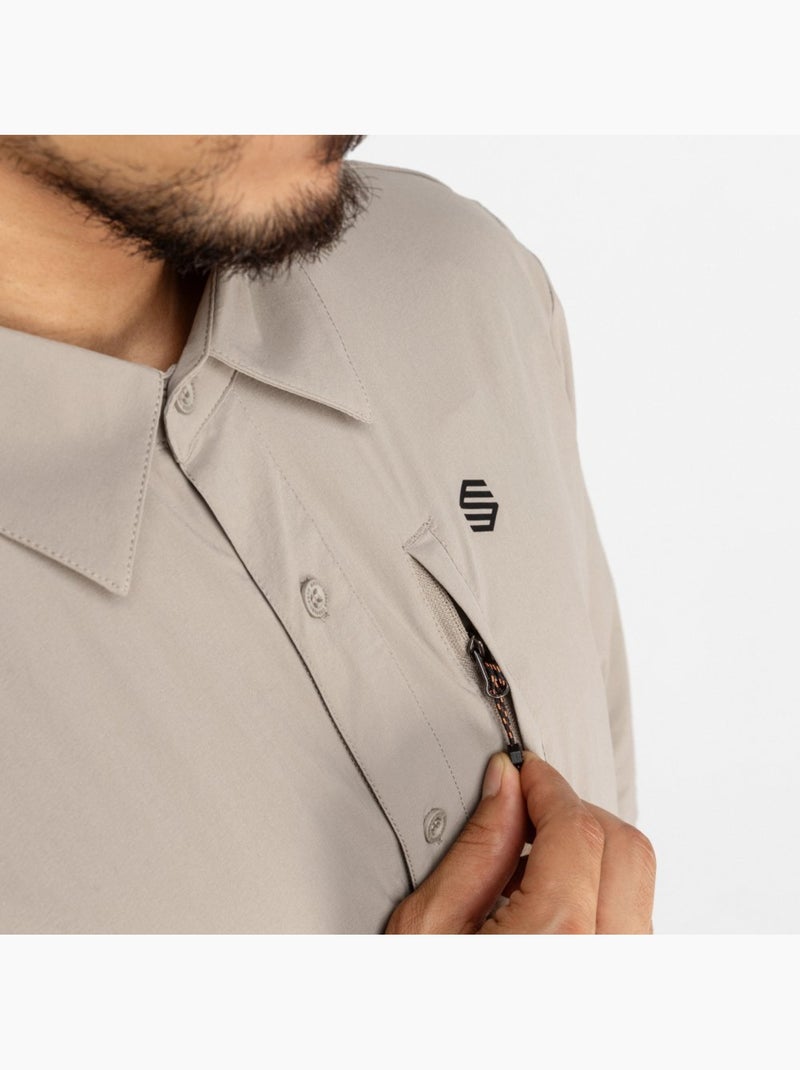 Camisa manga larga montaña hombre senderismo hombre ferrata Marrón - Kiabi