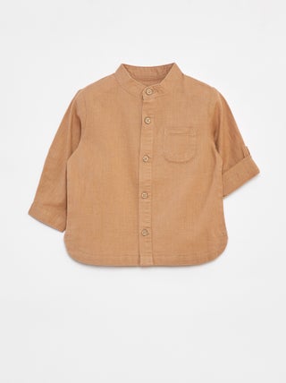 Camisa mao de mezcla de lino