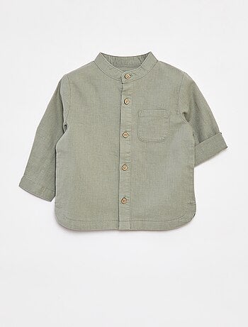 Camisa mao de mezcla de lino