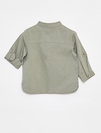 Camisa mao de mezcla de lino