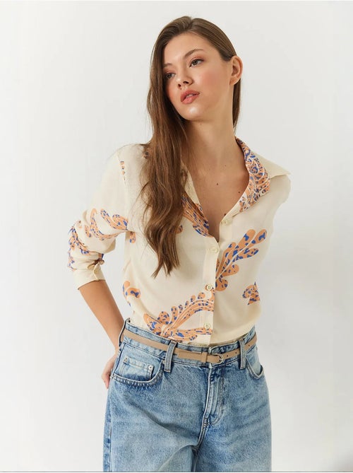 Camisa mujer entallada lucci - Kiabi Camisa mujer entallada lucci - Kiabi