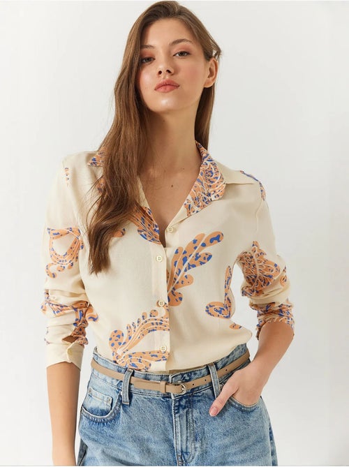 Camisa mujer entallada lucci - Kiabi Camisa mujer entallada lucci - Kiabi