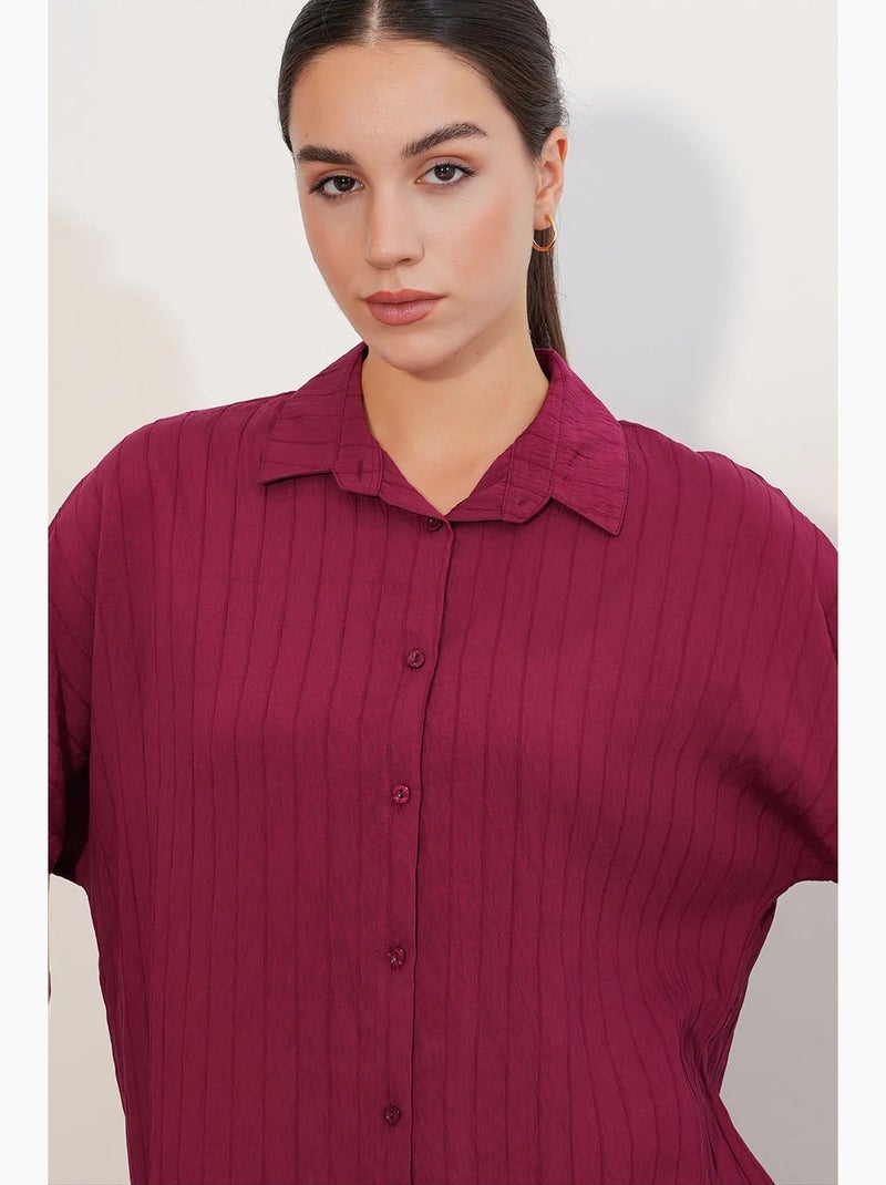 Camisa mujer viscosa nylon bdart Rojo burdeos - Kiabi