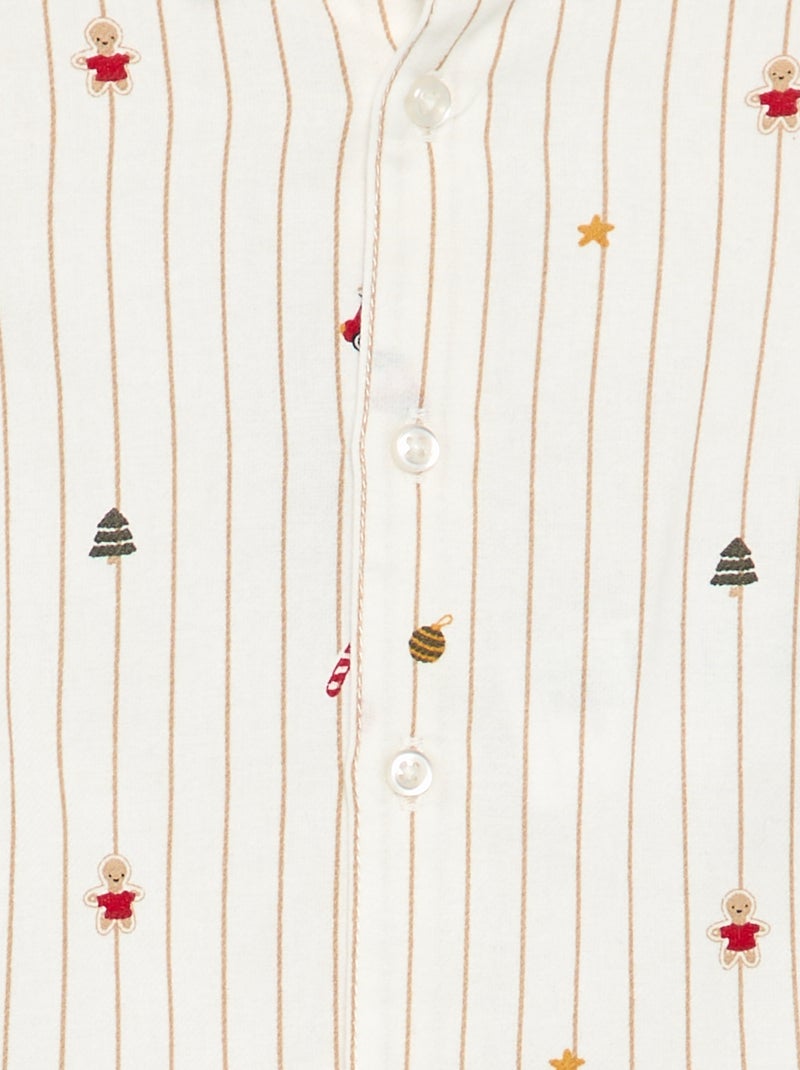 Camisa \'Navidad\' de franela Blanco - Kiabi
