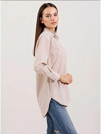 Camisa oversize a rayas con detalle de bolsillo bdart