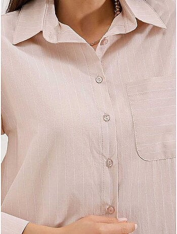 Camisa oversize a rayas con detalle de bolsillo bdart