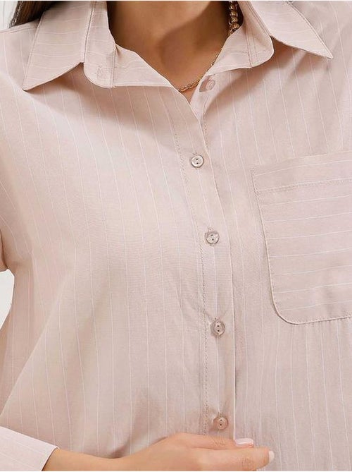 Camisa oversize a rayas con detalle de bolsillo bdart - Kiabi Camisa oversize a rayas con detalle de bolsillo bdart - Kiabi