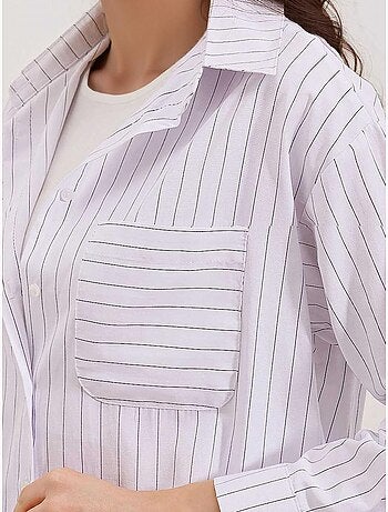Camisa oversize a rayas con detalle de bolsillo bdart