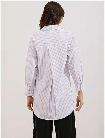 Camisa oversize a rayas con detalle de bolsillo bdart