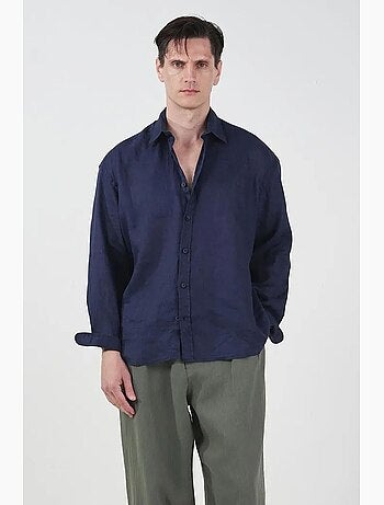 Camisa oversize abotonada con cuello camisero giesto