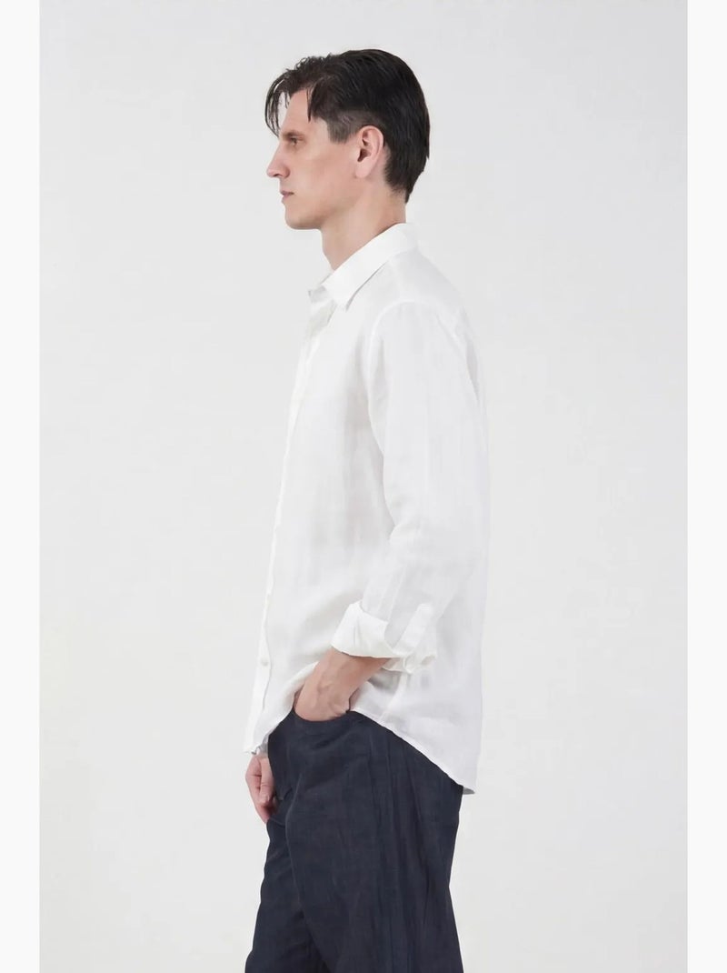 Camisa oversize abotonada con cuello camisero giesto Blanco - Kiabi