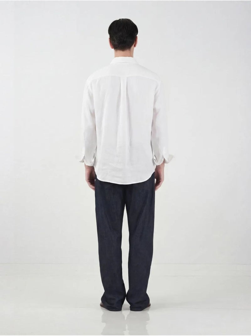 Camisa oversize abotonada con cuello camisero giesto Blanco - Kiabi