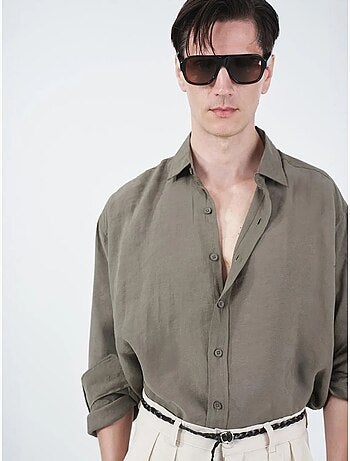Camisa oversize abotonada de manga larga giesto