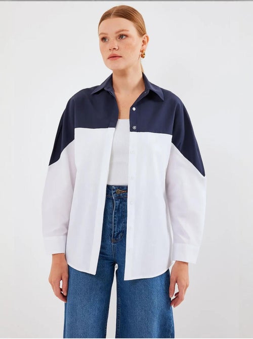 Camisa oversize con bloques de color bdart - Kiabi Camisa oversize con bloques de color bdart - Kiabi