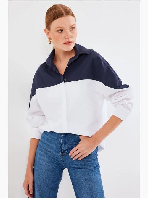 Camisa oversize con bloques de color bdart - Kiabi Camisa oversize con bloques de color bdart - Kiabi