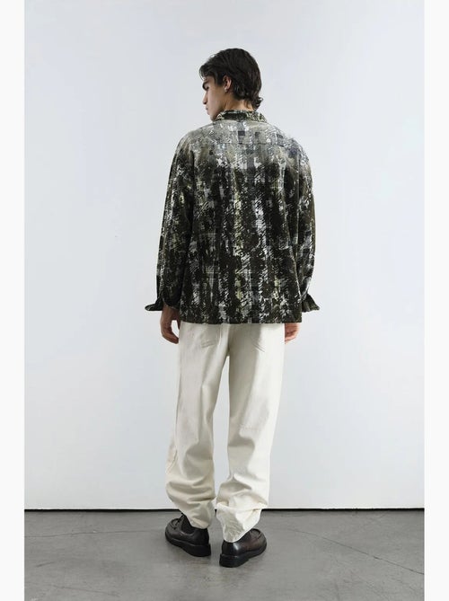 Camisa oversize con cuadros texturizados y bolsillo giesto - Kiabi Camisa oversize con cuadros texturizados y bolsillo giesto - Kiabi