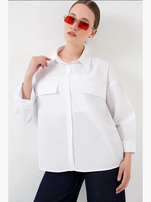 Camisa oversize con detalle de bolsillo bdart - Kiabi Camisa oversize con detalle de bolsillo bdart - Kiabi