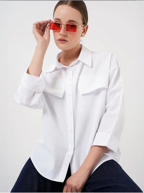 Camisa oversize con detalle de bolsillo bdart - Kiabi Camisa oversize con detalle de bolsillo bdart - Kiabi