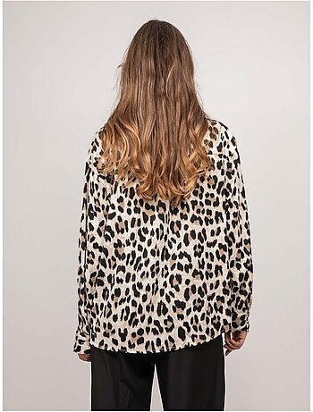 Camisa oversize con estampado de leopardo oressa