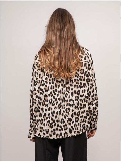 Camisa oversize con estampado de leopardo oressa - Kiabi