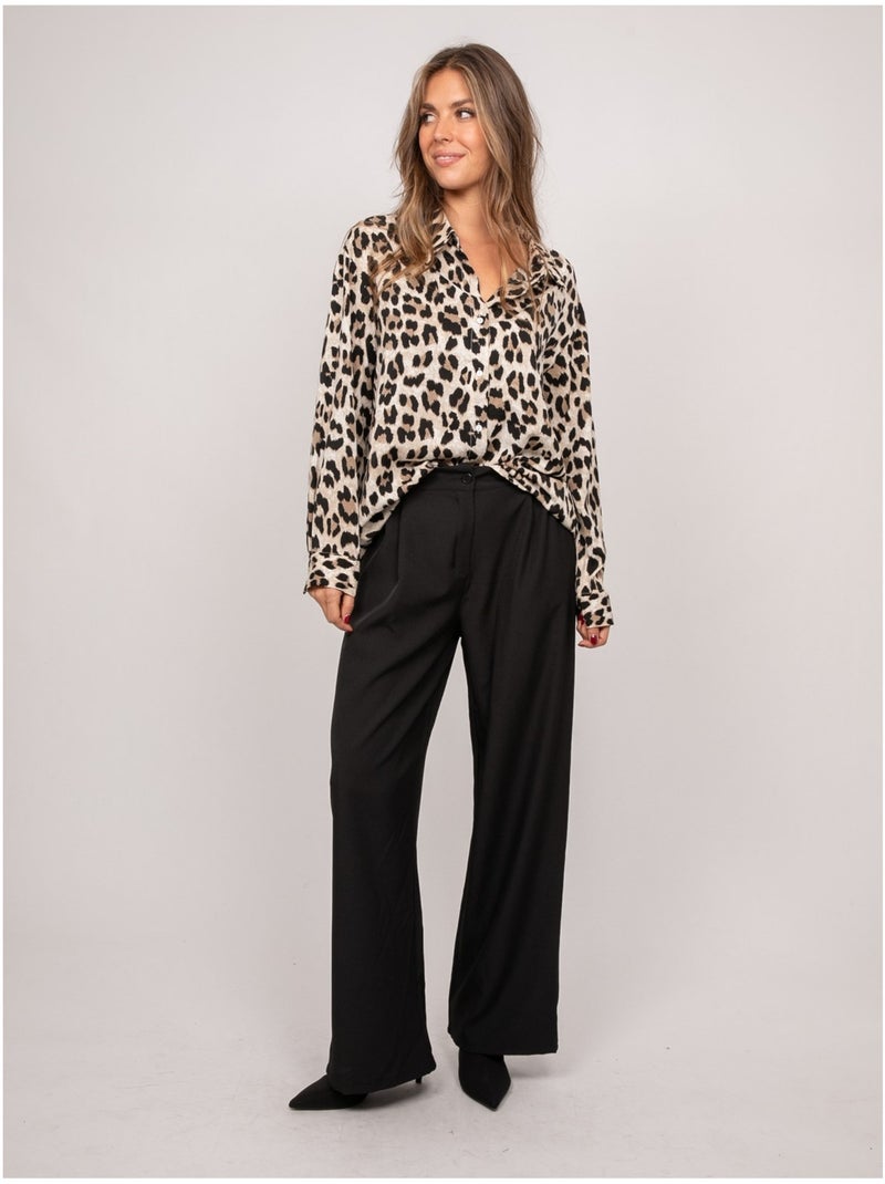 Camisa oversize con estampado de leopardo oressa Marrón - Kiabi