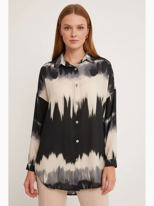 Camisa oversize con estampado naranja y negro de bdart - Kiabi