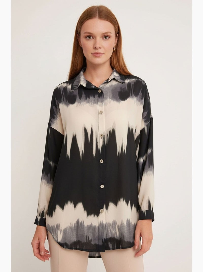Camisa oversize con estampado naranja y negro de bdart Negro Naranja - Kiabi