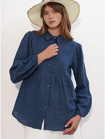 Camisa oversize de algodón de manga larga bdart