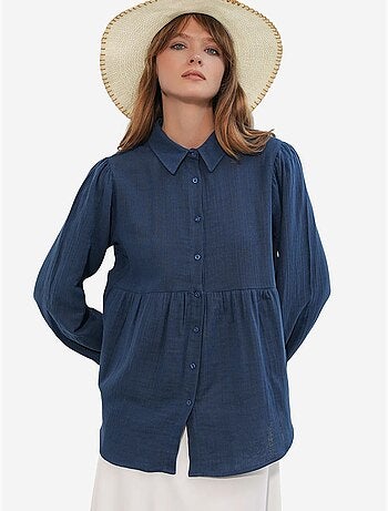 Camisa oversize de algodón de manga larga bdart