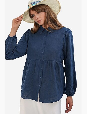 Camisa oversize de algodón de manga larga bdart