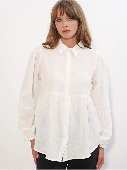 Camisa oversize de algodón de manga larga bdart - Kiabi