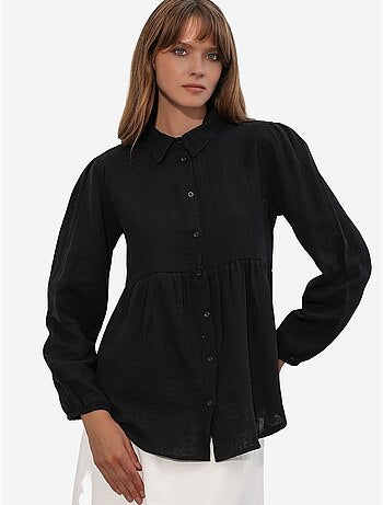 Camisa oversize de algodón de manga larga bdart