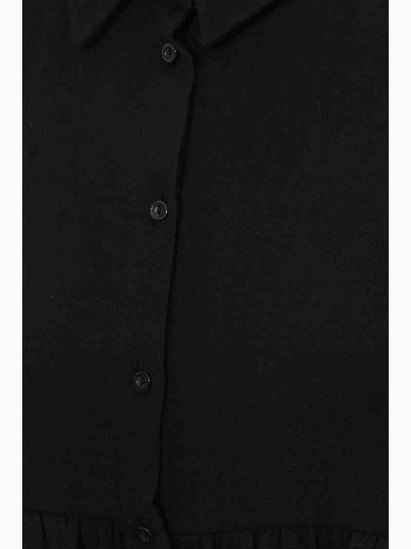 Camisa oversize de algodón de manga larga bdart Negro - Kiabi