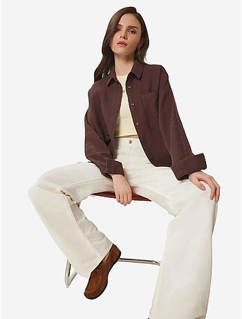 Camisa oversize de algodón texturizado con bolsillo istanbul