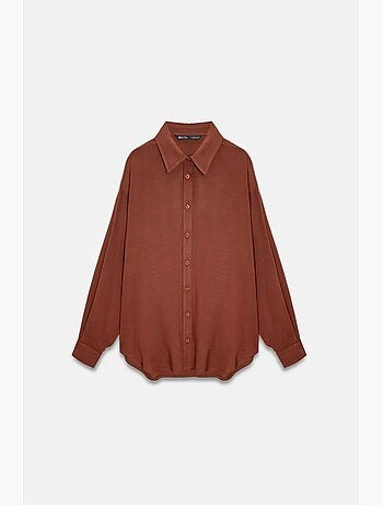 Camisa oversize de crepé con botones dilvin