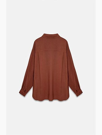 Camisa oversize de crepé con botones dilvin