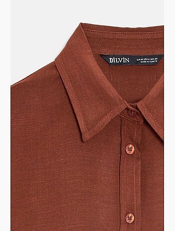 Camisa oversize de crepé con botones dilvin
