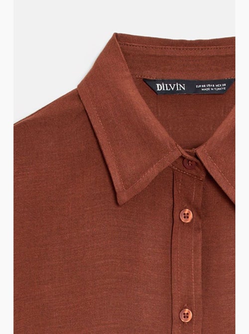 Camisa oversize de crepé con botones dilvin - Kiabi Camisa oversize de crepé con botones dilvin - Kiabi