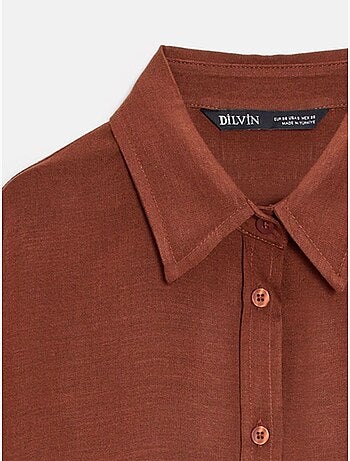 Camisa oversize de crepé con botones