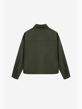 Camisa oversize de crepé con cierre de botones delantero dilvin