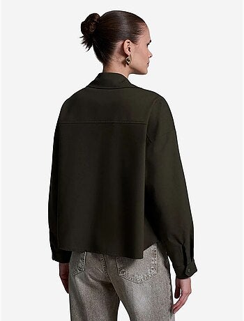 Camisa oversize de crepé con cierre de botones delantero dilvin
