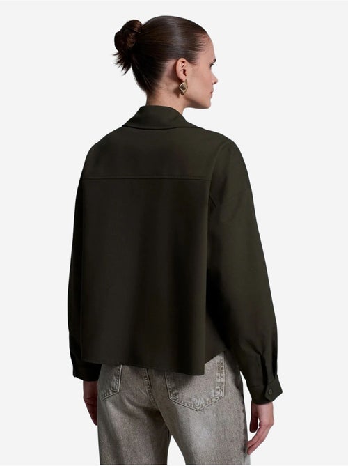 Camisa oversize de crepé con cierre de botones delantero dilvin - Kiabi Camisa oversize de crepé con cierre de botones delantero dilvin - Kiabi
