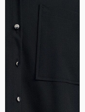 Camisa oversize de crepé con cierre de botones delantero dilvin