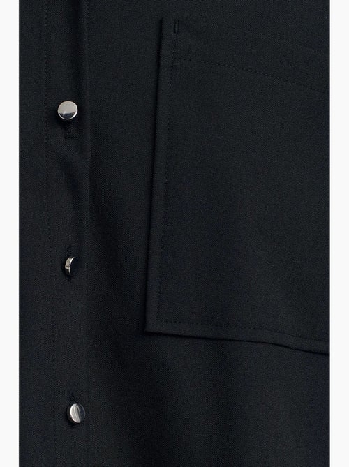 Camisa oversize de crepé con cierre de botones delantero dilvin - Kiabi Camisa oversize de crepé con cierre de botones delantero dilvin - Kiabi