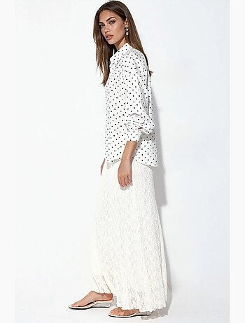 Camisa oversize de crepé con lunares bdart