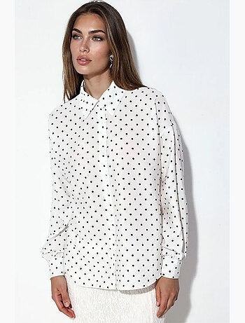Camisa oversize de crepé con lunares bdart