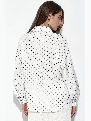 Camisa oversize de crepé con lunares bdart