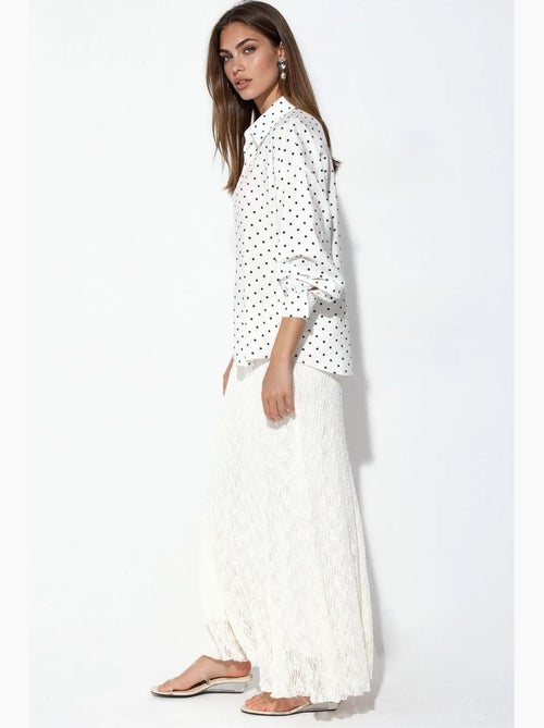 Camisa oversize de crepé con lunares bdart - Kiabi Camisa oversize de crepé con lunares bdart - Kiabi