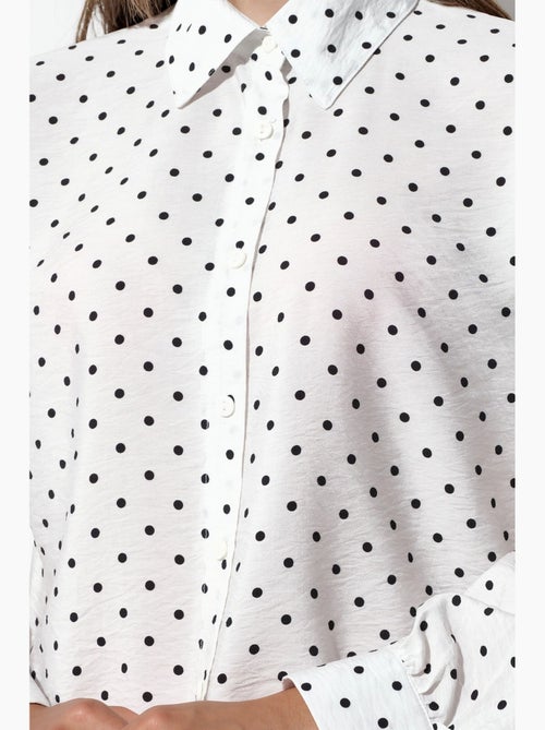 Camisa oversize de crepé con lunares bdart - Kiabi Camisa oversize de crepé con lunares bdart - Kiabi