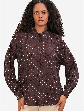 Camisa oversize de crepé con lunares bdart